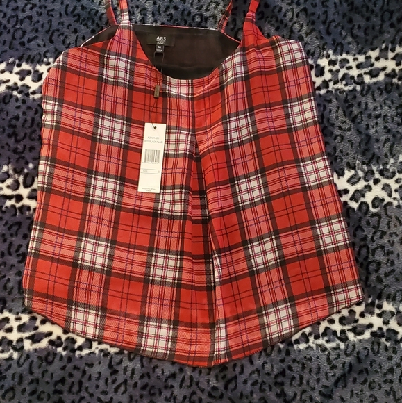 ABS plaid top sz M - Picture 2 of 9